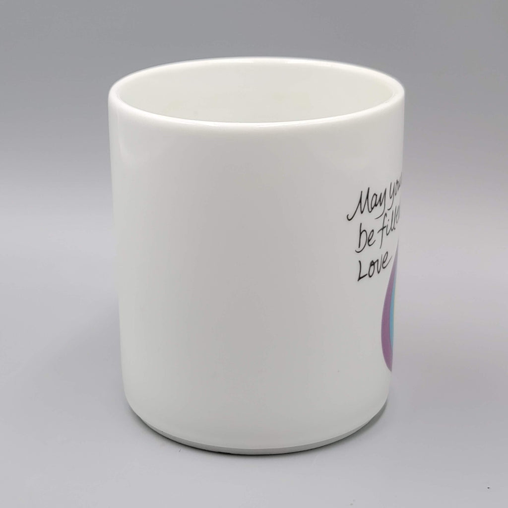 Vintage Avon Rainbow The Love Mug Coffee Cup Rainbow Heart 1983 Easter