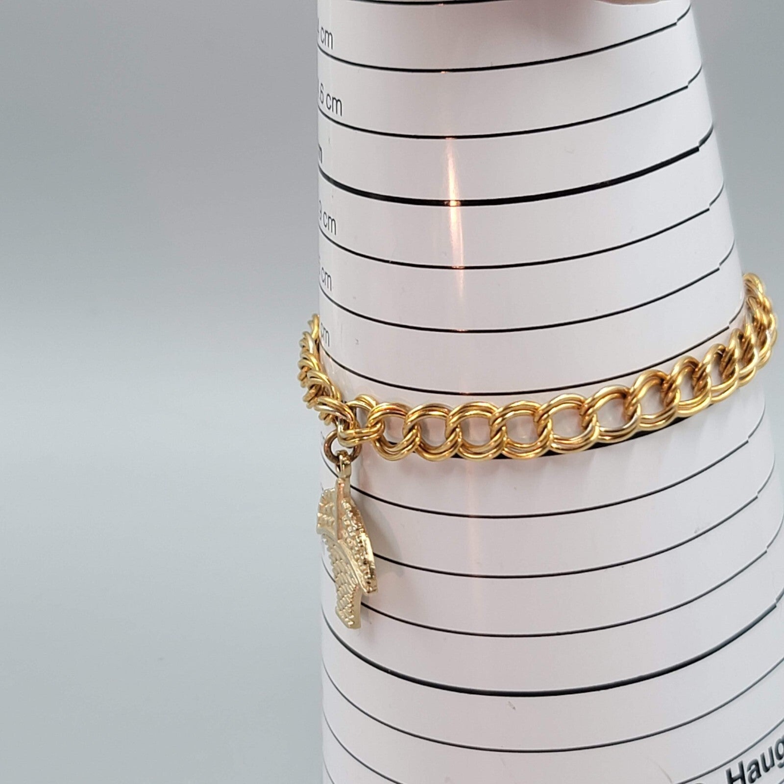 Vintage American Airlines FAIR LADIES Charm Bracelet Gold tone 7"