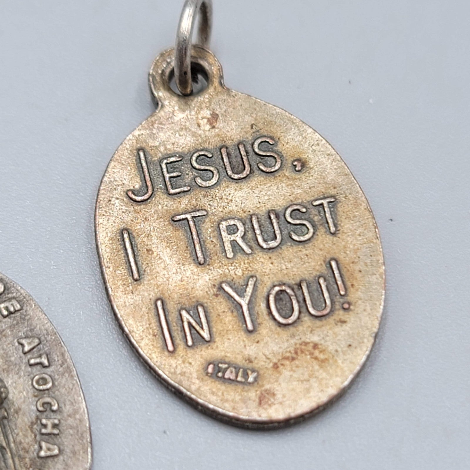 Vintage Catholic Medals Lot Our Lady of Guadalupe Divine Mercy Jesus Italy Charm