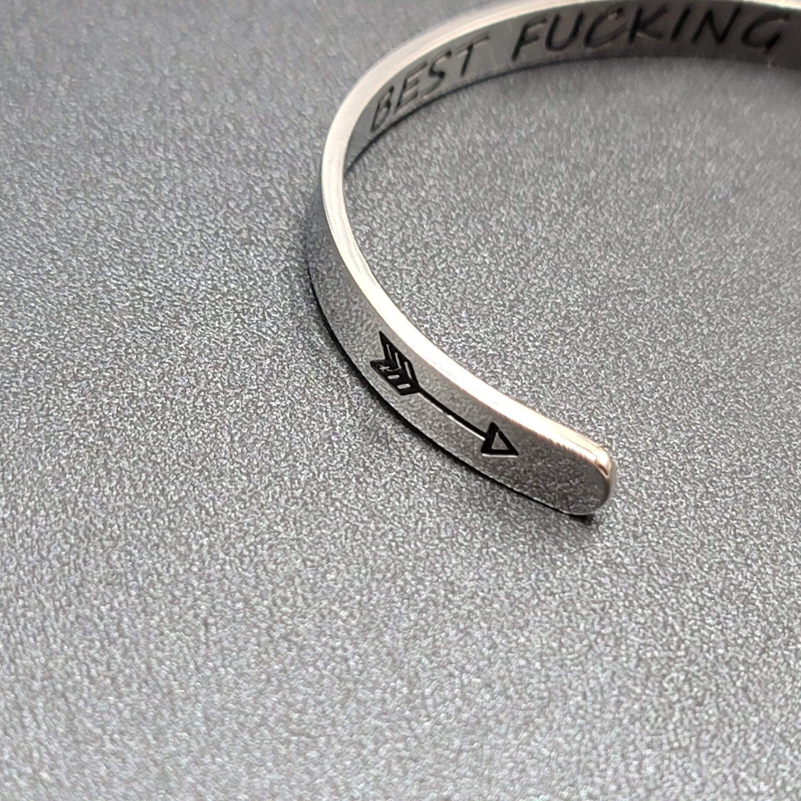 Cuff Bracelet Inside Message Best F*cking B!tches Friendship MINT & LILY