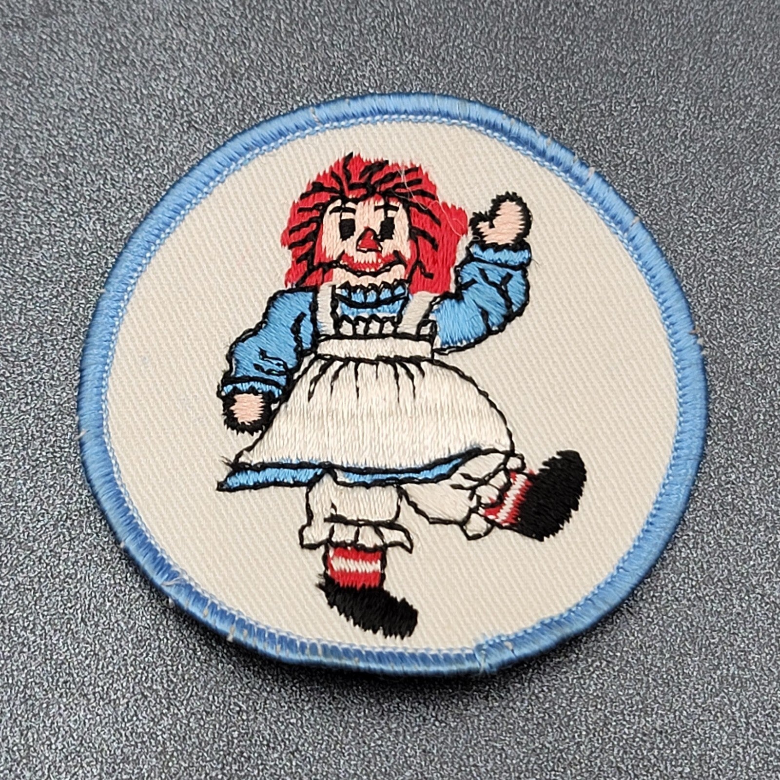 Vintage Raggedy Ann Doll Patch Circle 2 7/8" Annabelle