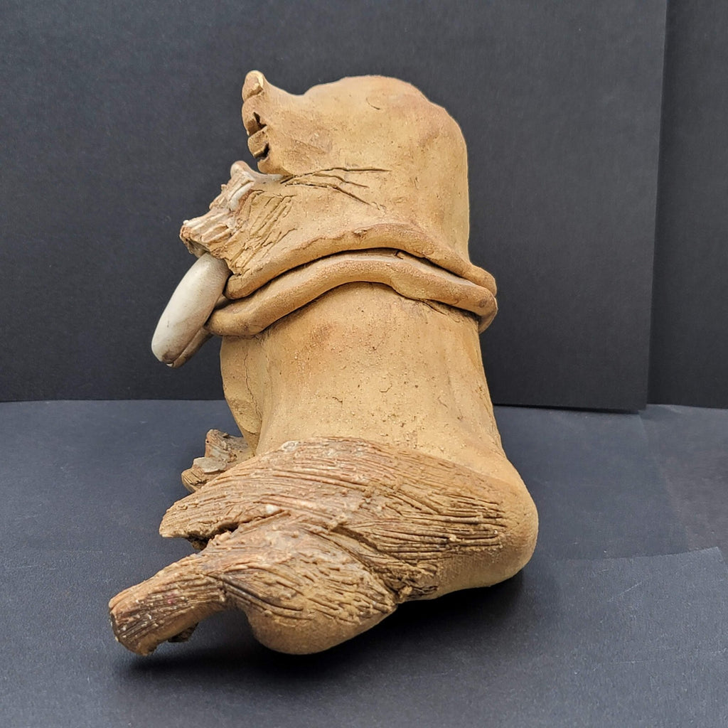 Vintage Max Hindt Clay Pottery Figurine Walrus 1970s Whimsical