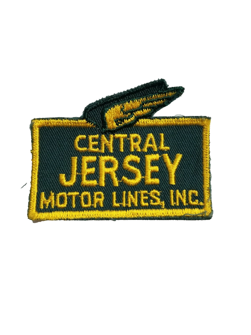 Central Jersey Motor Lines Inc  Patch 2" x 2 5/8" Green & Yellow