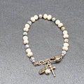 First Holy Communion Confirmation Pearl 925 Sterling Silver Childs Bracelet 6"