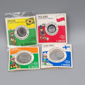Foreign Coins Sugar Crisp Cereal Toy Lot Of 4 - Finland Poland Brazil India