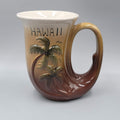 Vtg 1981 K S Hawaiian Creations Palm Trees Coffee Mug Hawaii Handmade Pottery