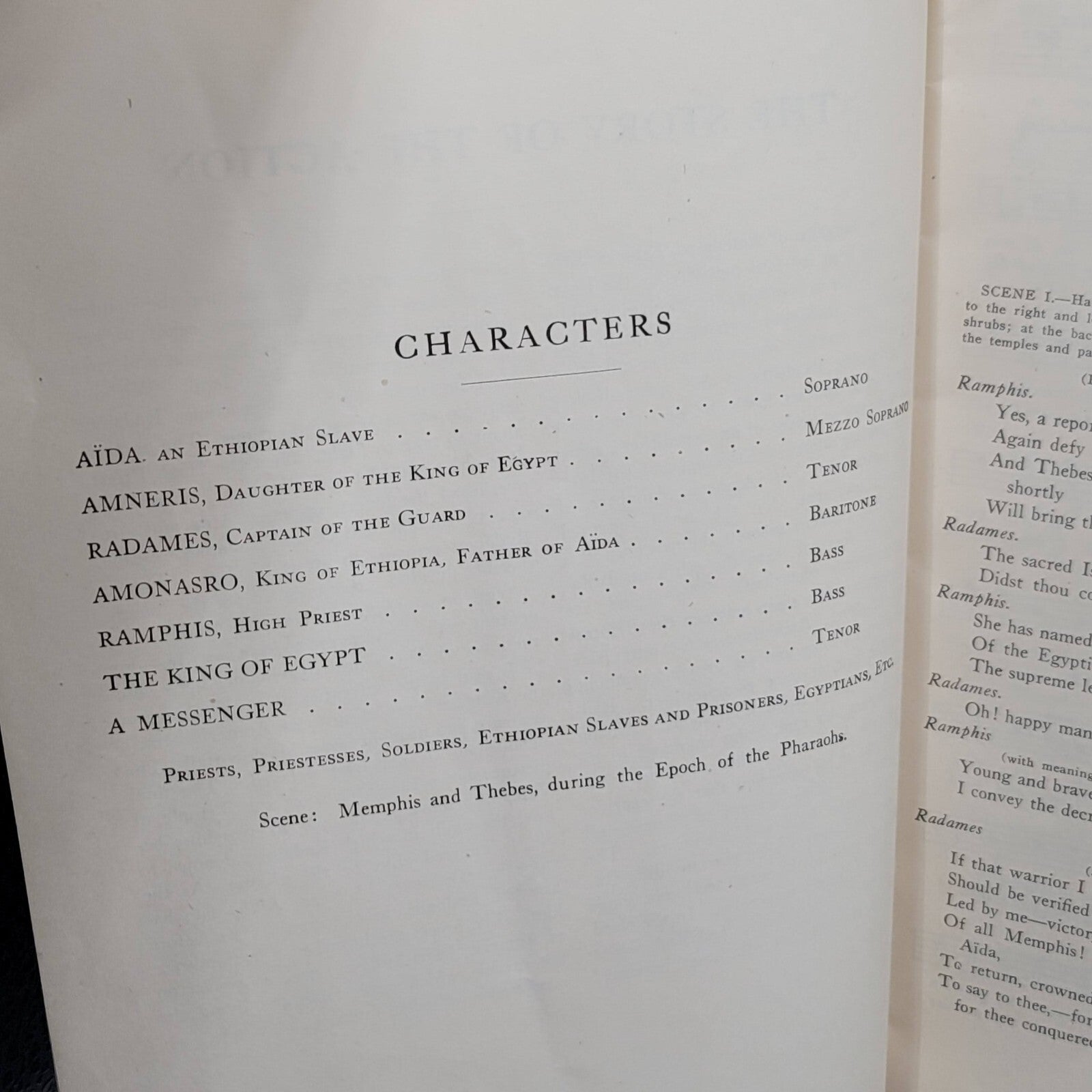 Vintage Grand Opera Librettos Italian English AIDA Verdi Oliver Ditson Co FS
