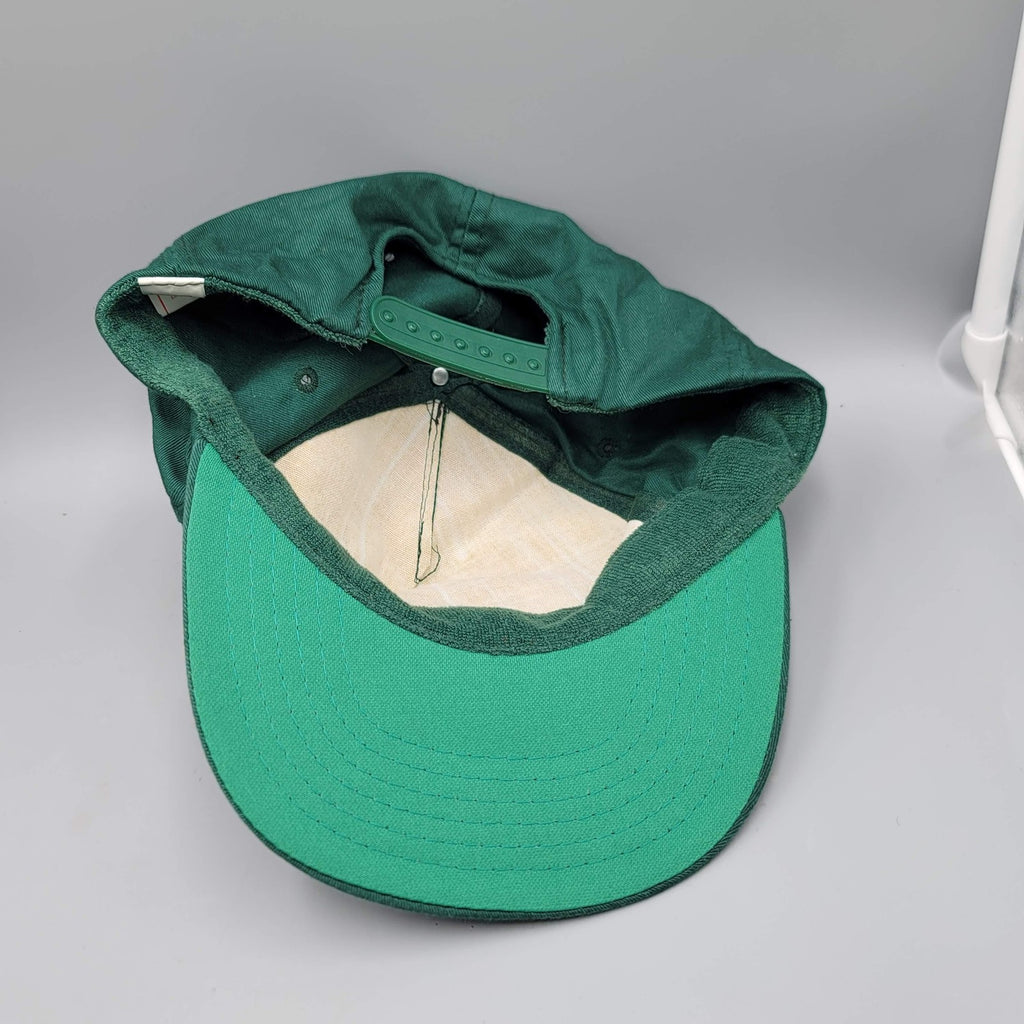 Vtg Fosters Special Bitter Hat Cap Snap Back Green Embroidered Patch Beer Mens