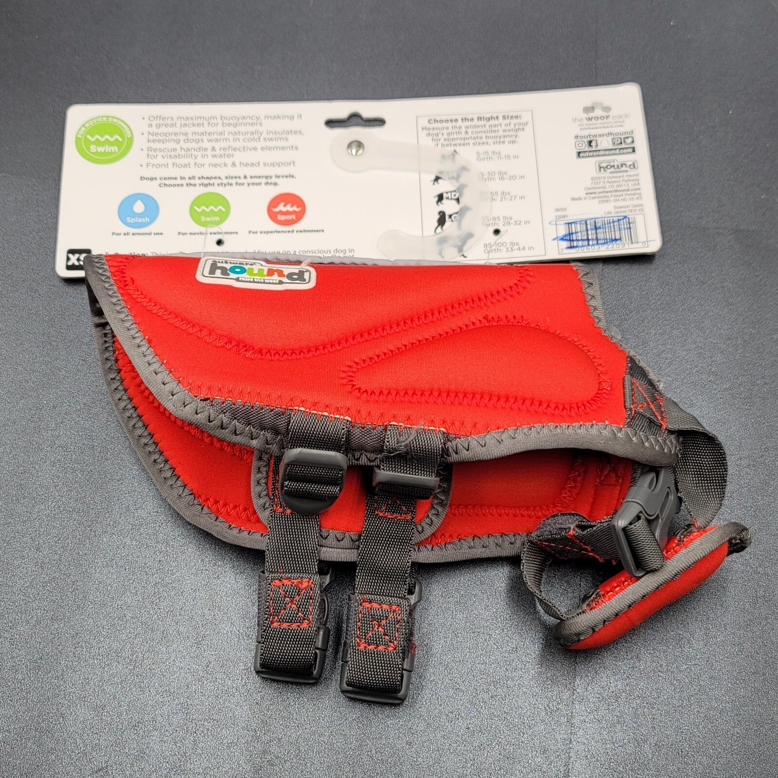 NEW Outward Hound Dawson Swim Dog Life Jacket Red XS 5-15 lbs