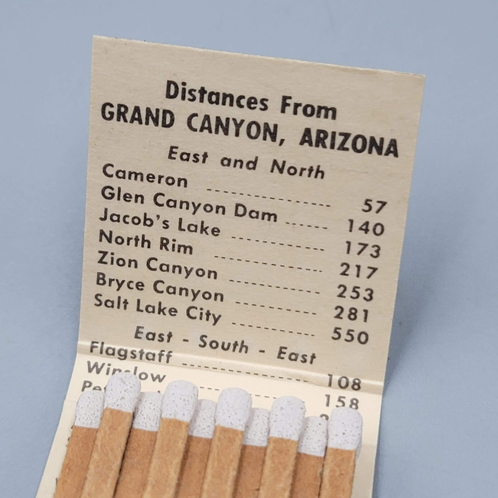 Vintage Grand Canyon National Park Matchbook Kerkamps Gift Shop