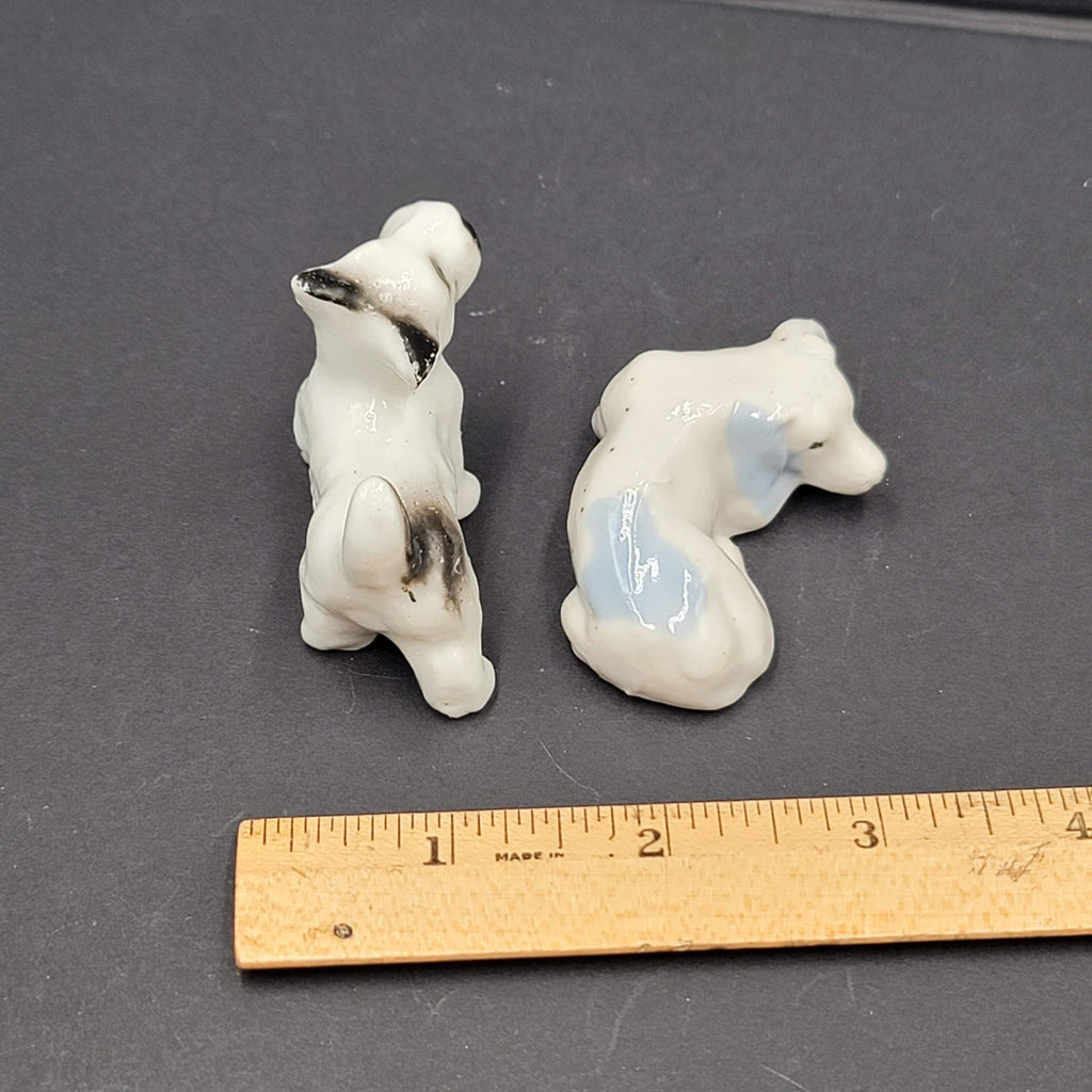 Vintage Ceramic Dog 2 in Scottie Dachsund Miniature