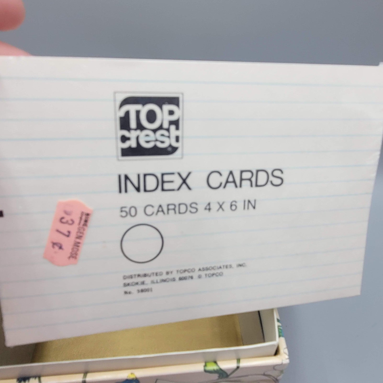 Vintage Index Card Recipe Box w Dividers Chicken Eggs T Cathey
