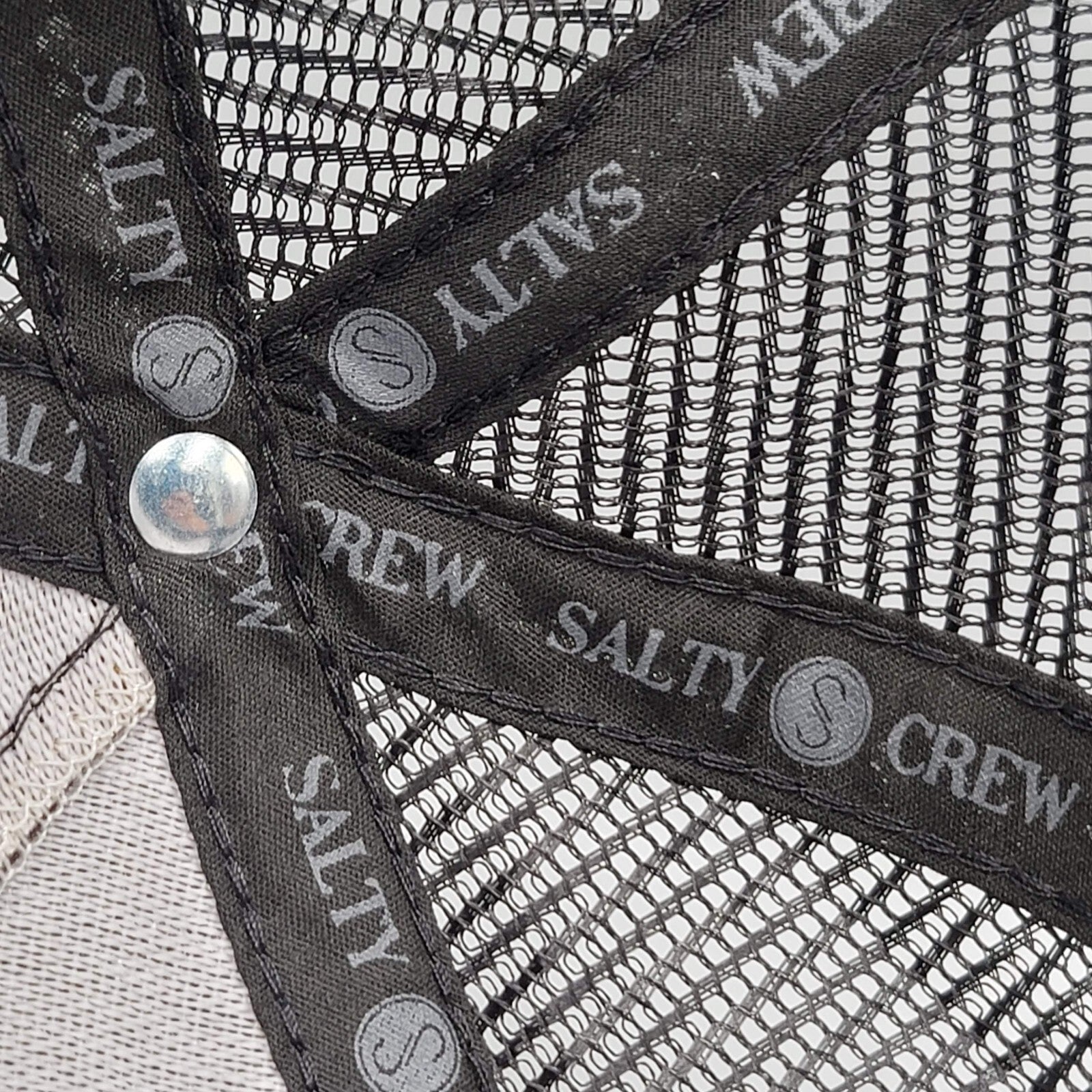 Salty Crew Dos Palms Find Refuge in the Sea Black Snapback Trucker Hat