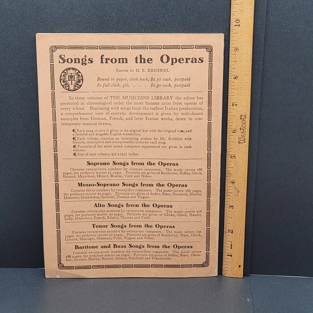 Vintage Grand Opera Librettos Italian English AIDA Verdi Oliver Ditson Co FS