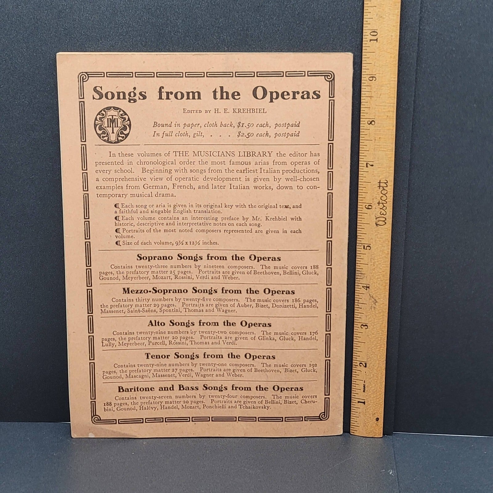Vintage Grand Opera Librettos Italian English AIDA Verdi Oliver Ditson Co FS