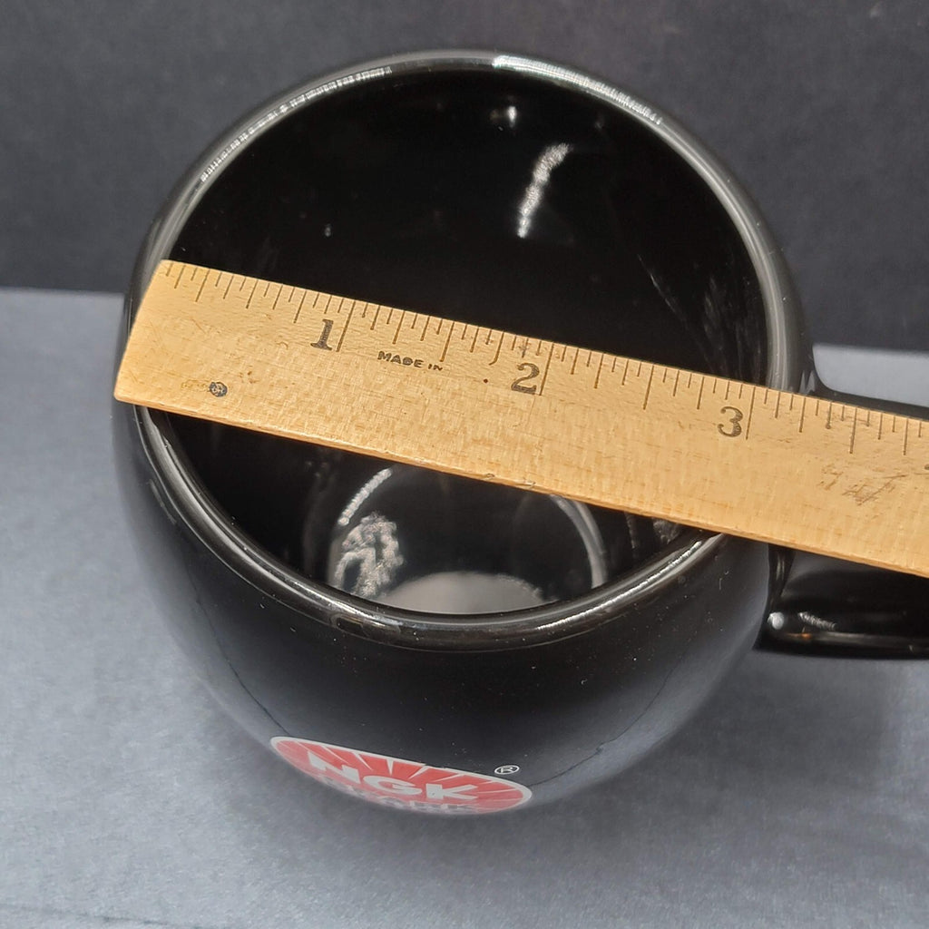 NGK Spark Plugs Ceramic Coffee Mug Cup Black Red Logo
