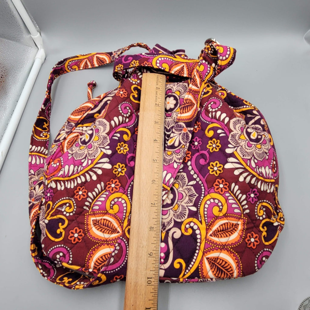 Vera Bradley Safari Sunset Shoulder Drawstring Bag Purse 4" x 10" x 10" VTG