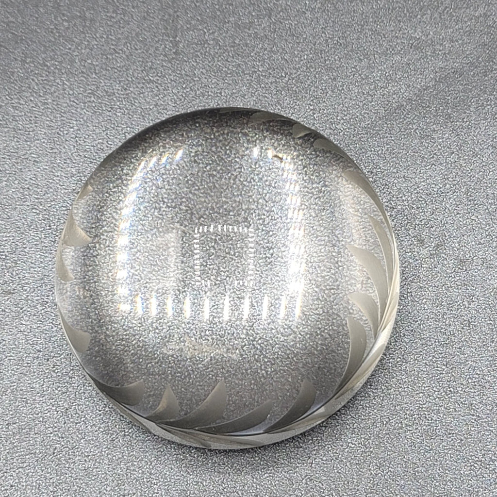 Edinburgh Castle Etched Crystal Round Paperweight 3" Dome