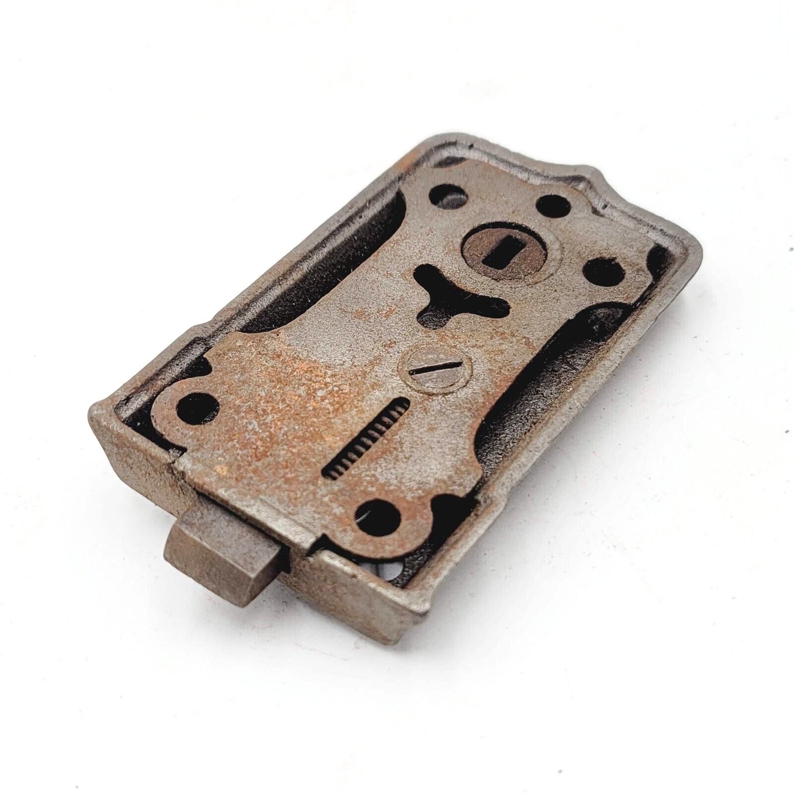 Antique Ornate Surface Mount Mortise Lock No Keeper No Key 1108B