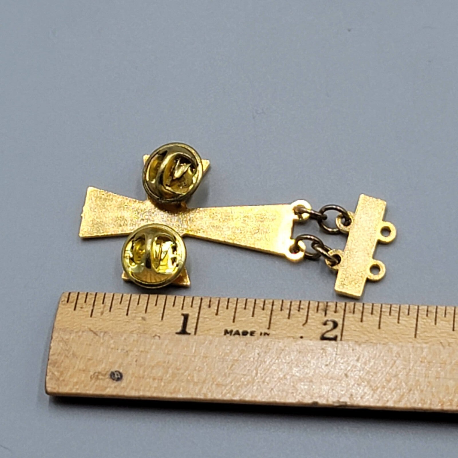 Christian Wheat Ministry Cross Gold Plated Pin 1.5"