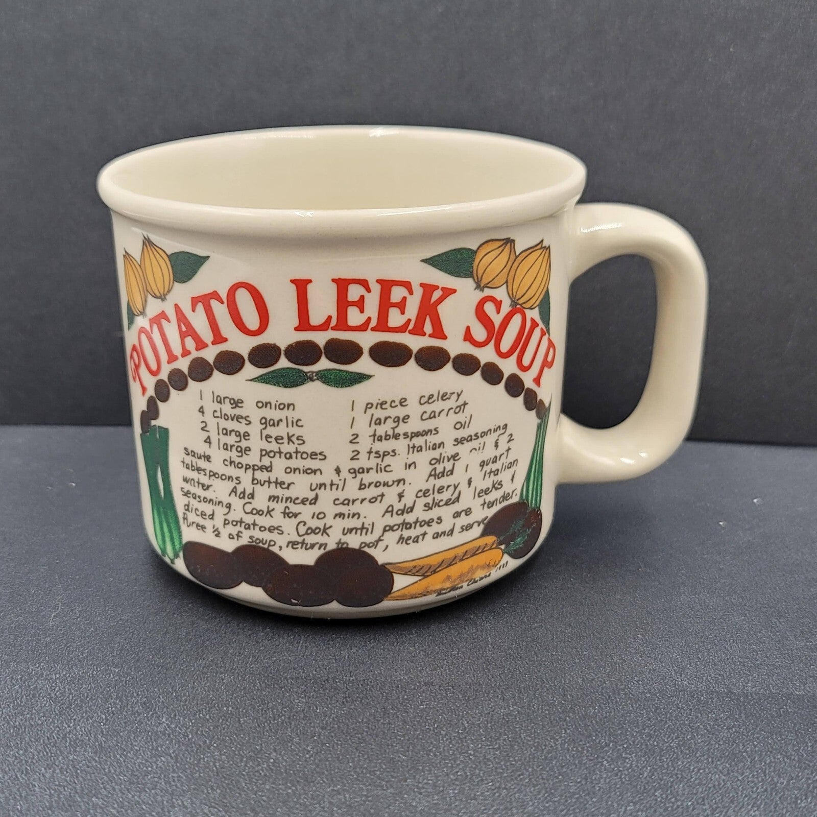 Westwood Stoneware Coffee Mug Recipe Potato Leek Soup Campbell Soup Cup