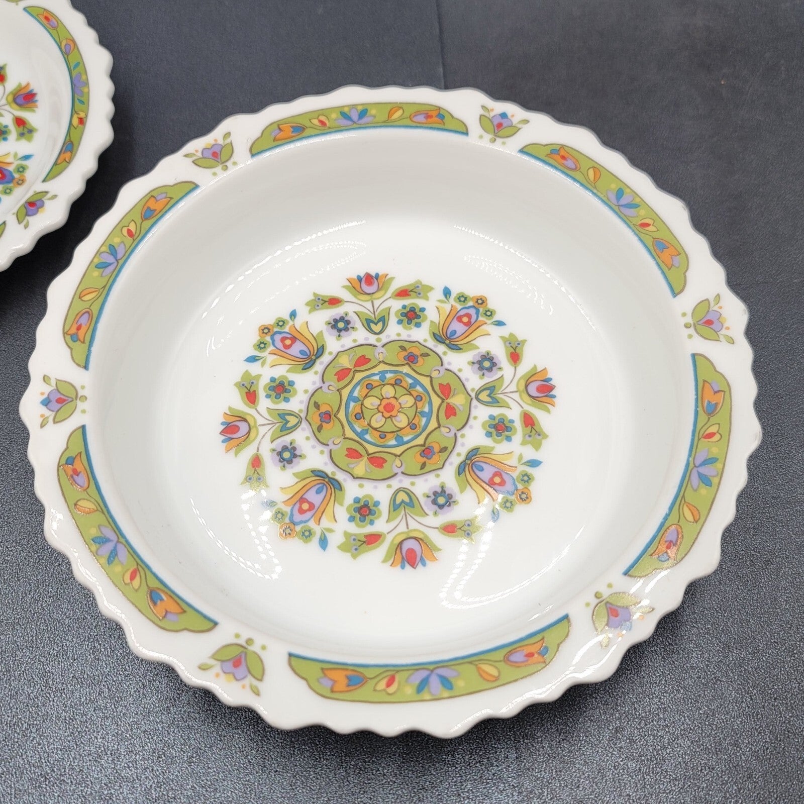 Vtg SANGO One World HELLESPONT 8001 Japan Floral Bowl Saucer