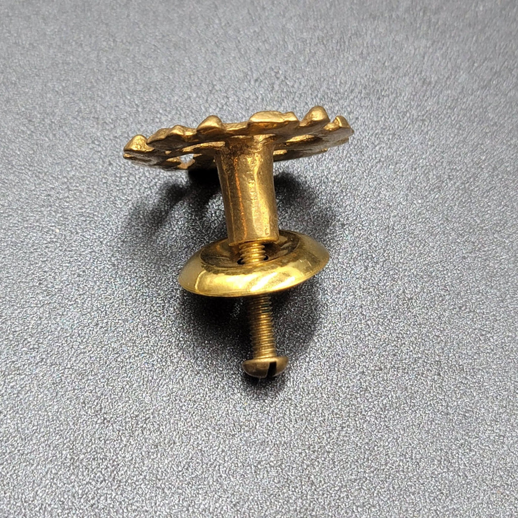 Vintage Brass Cabinet Drawer Pull Replacement Hardware New Old Stock w Screw