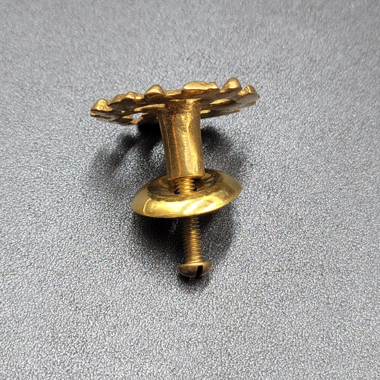 Vintage Brass Cabinet Drawer Pull Replacement Hardware New Old Stock w Screw
