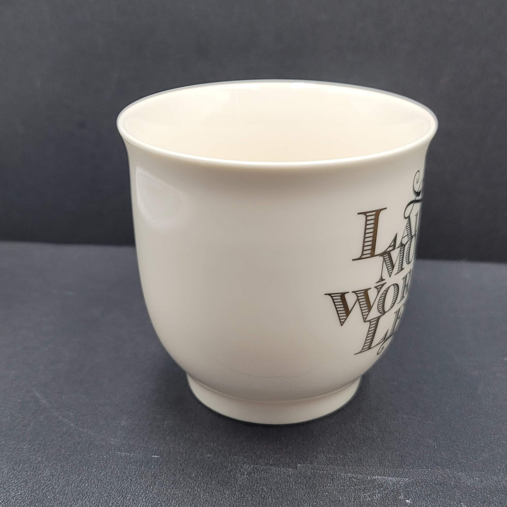 Sheffield Home Ceramic Coffee Mug Yea Cup LAUGH MORE WORRY LESS