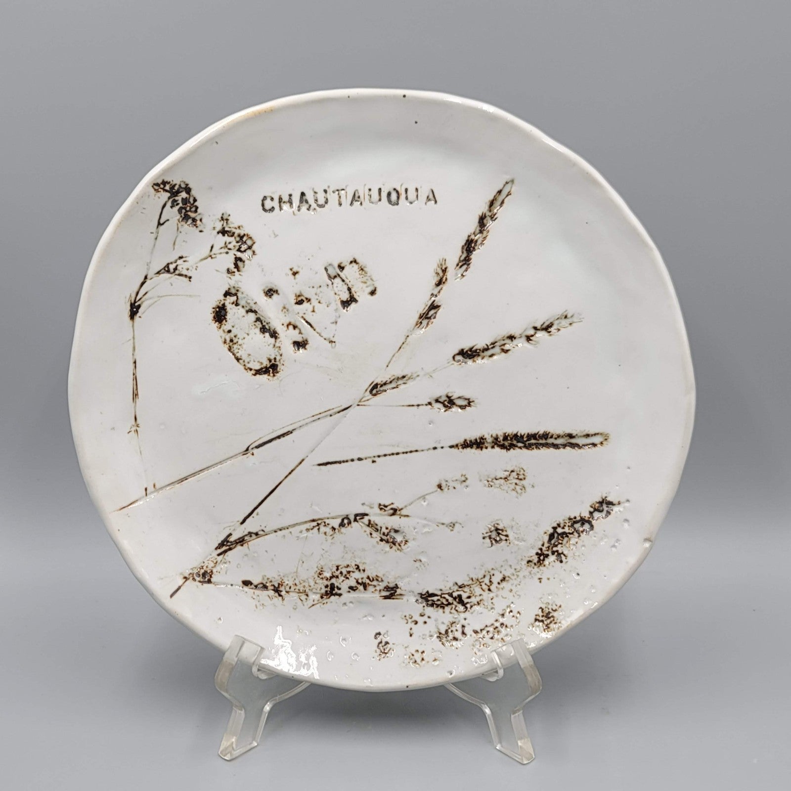 Breckinridge Souvenir Plate Colorado Artisan Pottery 8 in