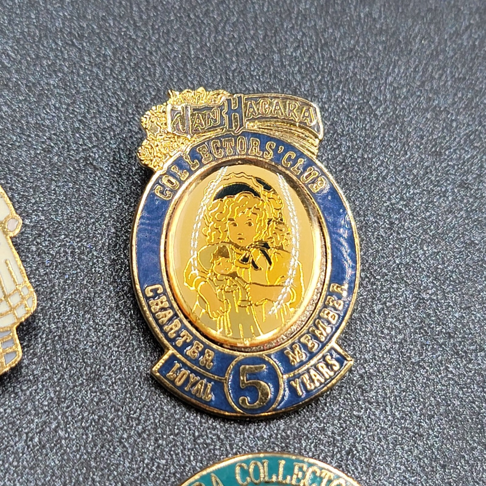 Vintage Jan Hagara Collectors Club Lapel Hinge Pins Figurines Dolls Lot of 4