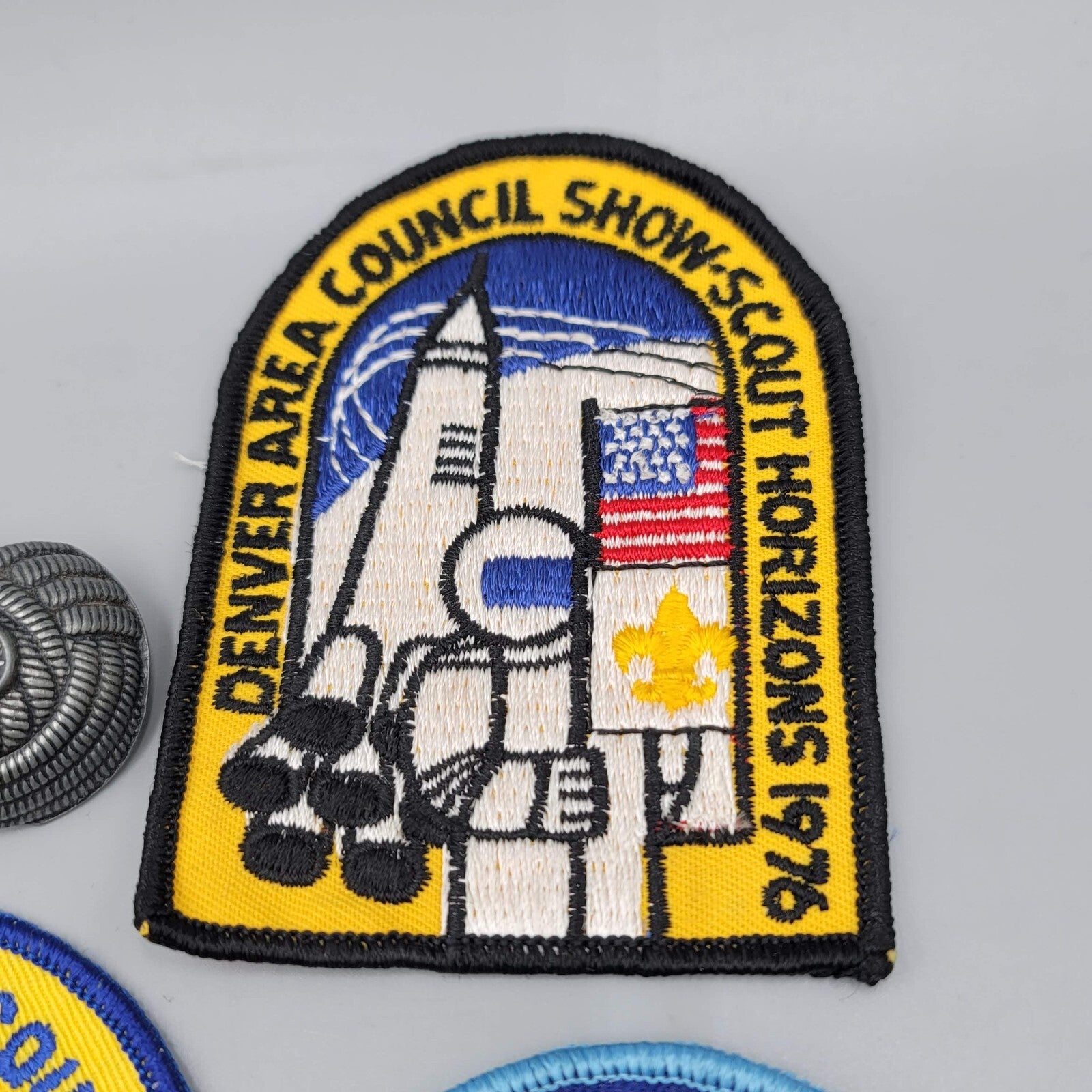 Vintage 1970s Boy Scouts Lot Patches Handmade Bolos Tie Slide