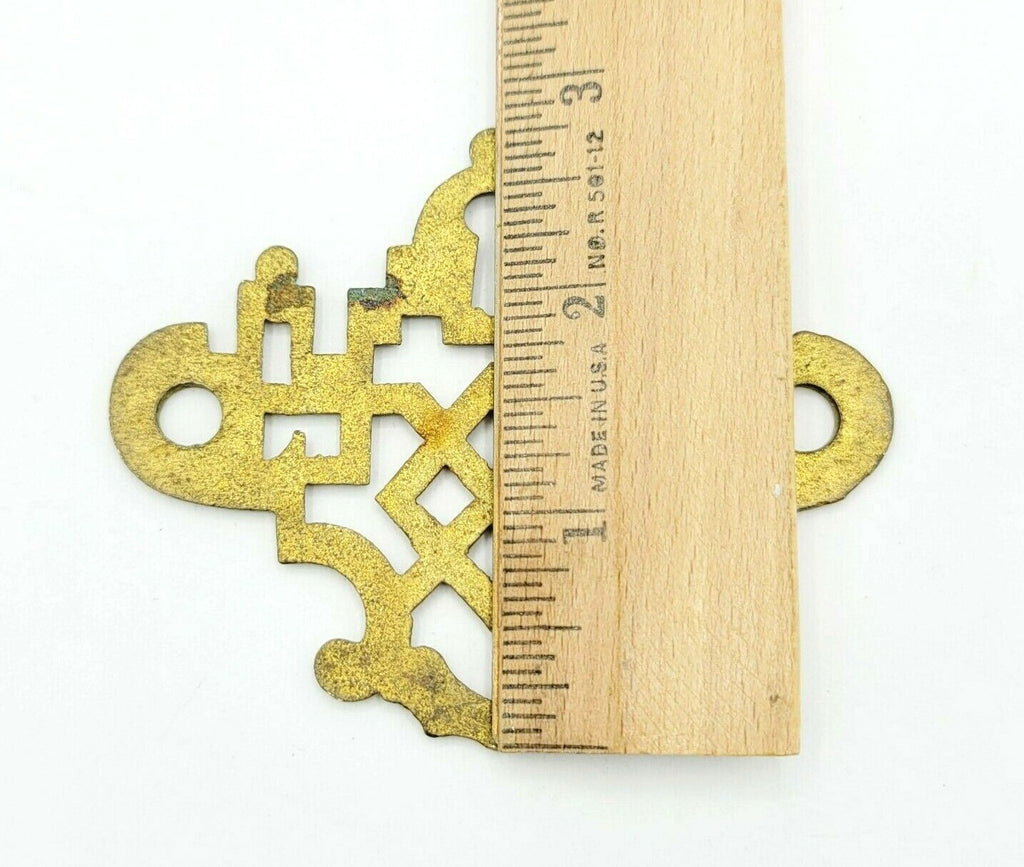 Vintage Brass Drawer Pull Backplate Only Set of 3 -  2 3/4"