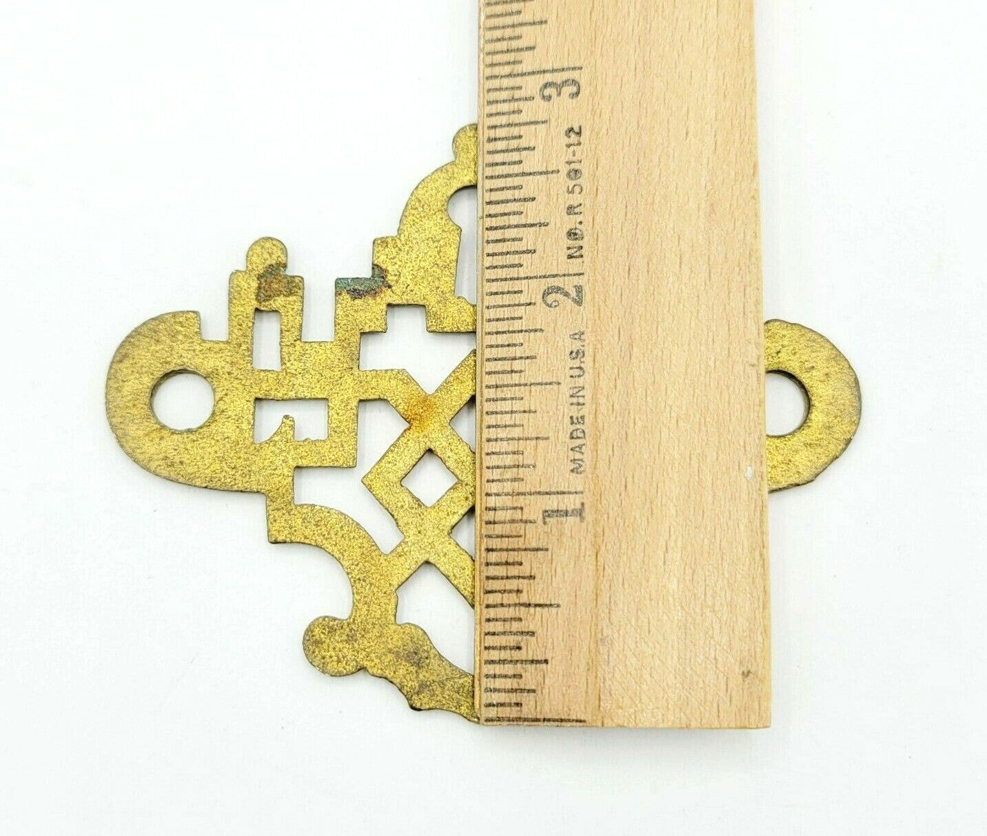 Vintage Brass Drawer Pull Backplate Only Set of 3 -  2 3/4"