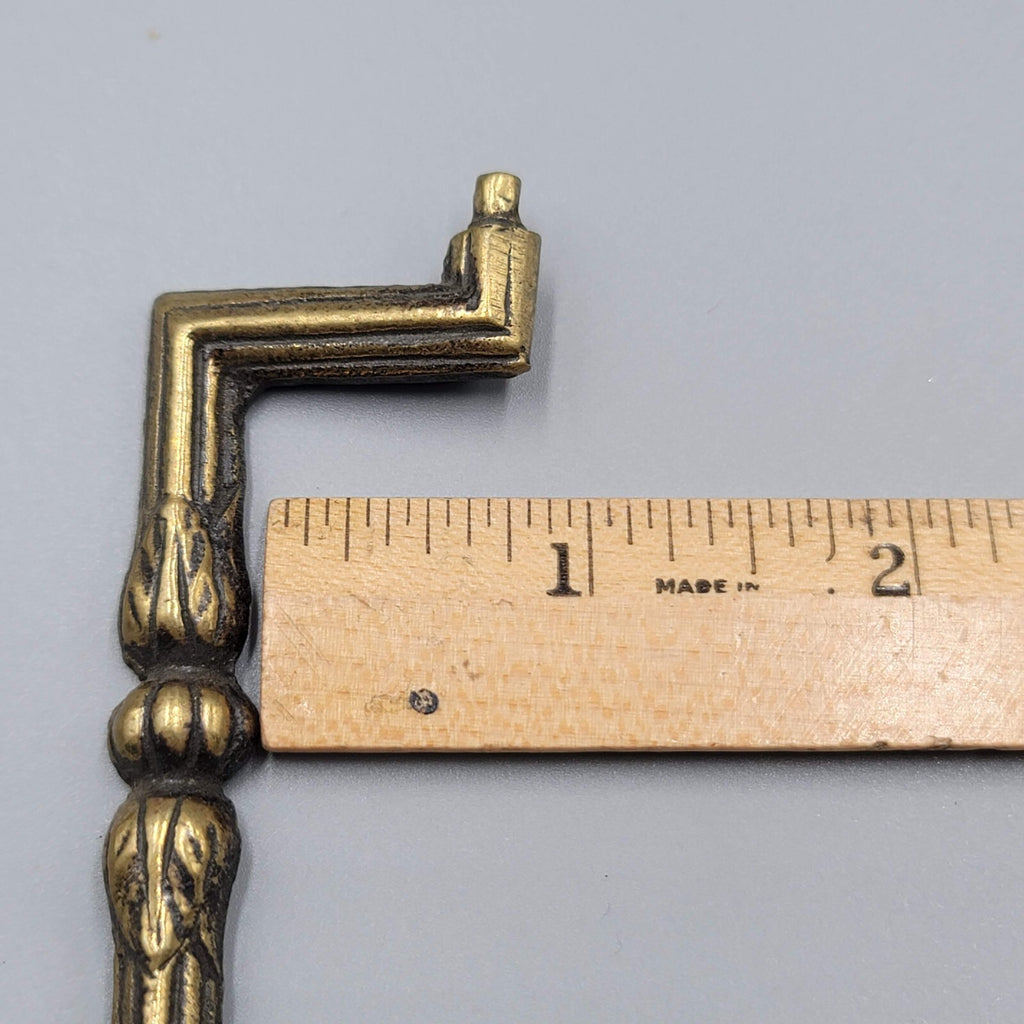 Vtg Leaf Brass Bail Drop Drawer Pull Hardware Set of 4 Reclaimed Part 3"