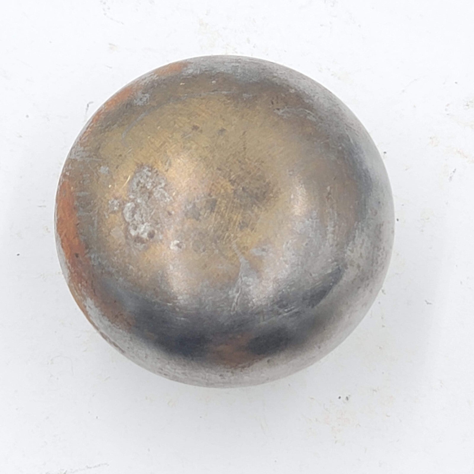 Vintage SINGLE Doorknob Gray Steel Salvage Door Hardware 2.25"