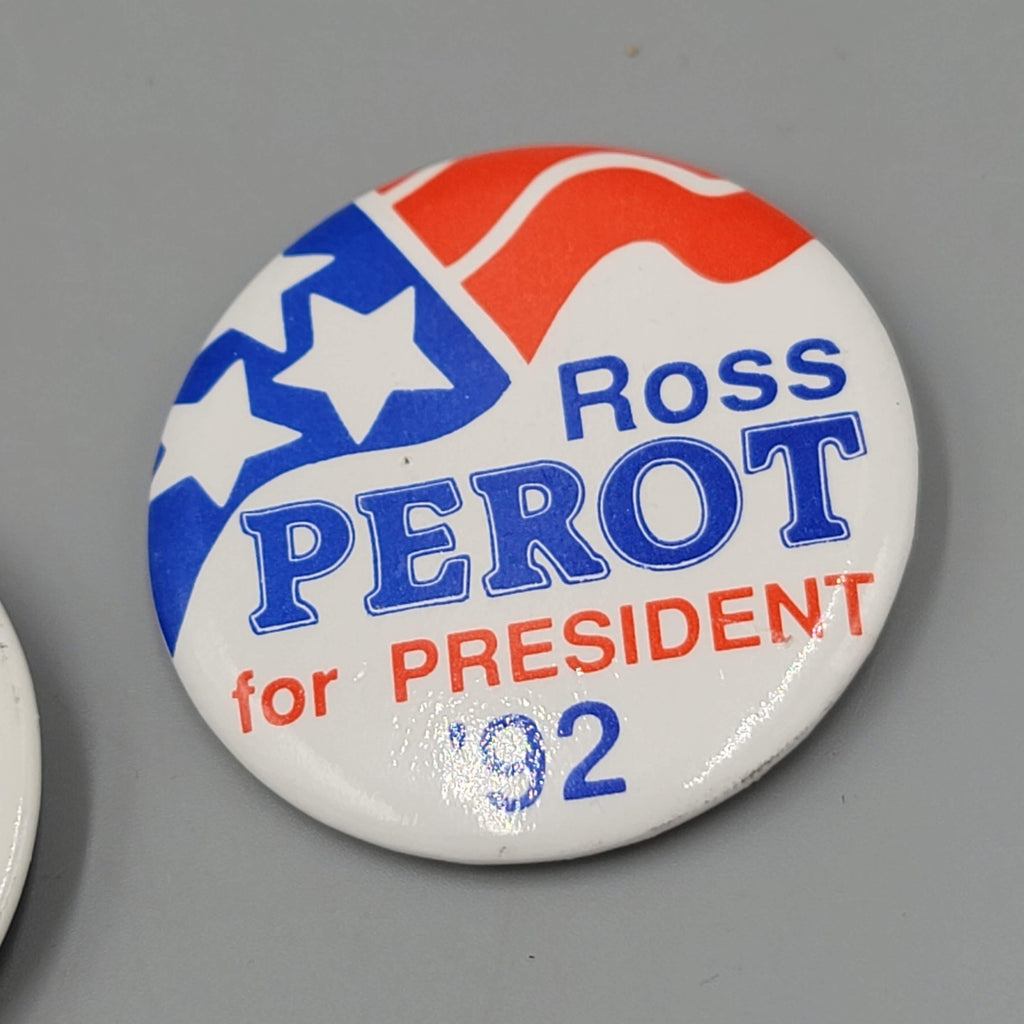 Ross Perot For President 1992 Campaign Button Pin ‘92 Lot of 2