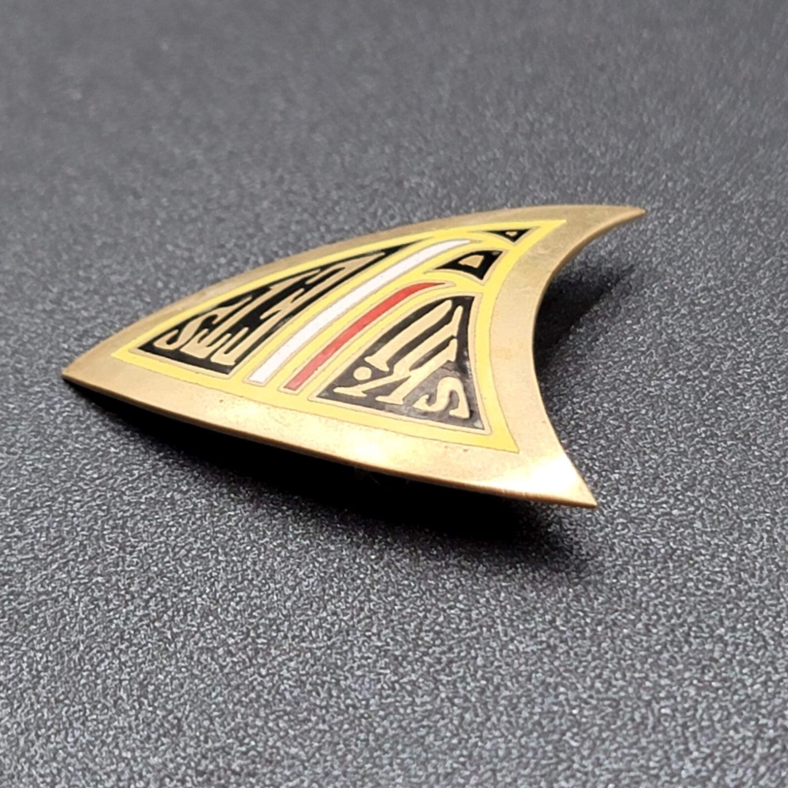 Vintage SKI ETS Collectable Pin Brooch Enamel 1.5"