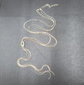 Long Snake Chain Knot Necklace Y Drop 34" - 38"