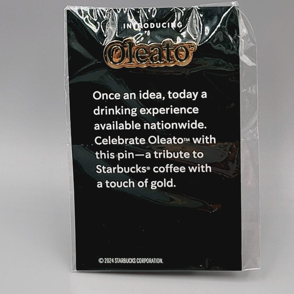 Starbucks Oleato Gold Pin 2024 Employee Exclusive Coffee Collectible New