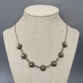 Vintage Kenny Ma San Francisco Crystal Necklace Bronze tone 16"-18”