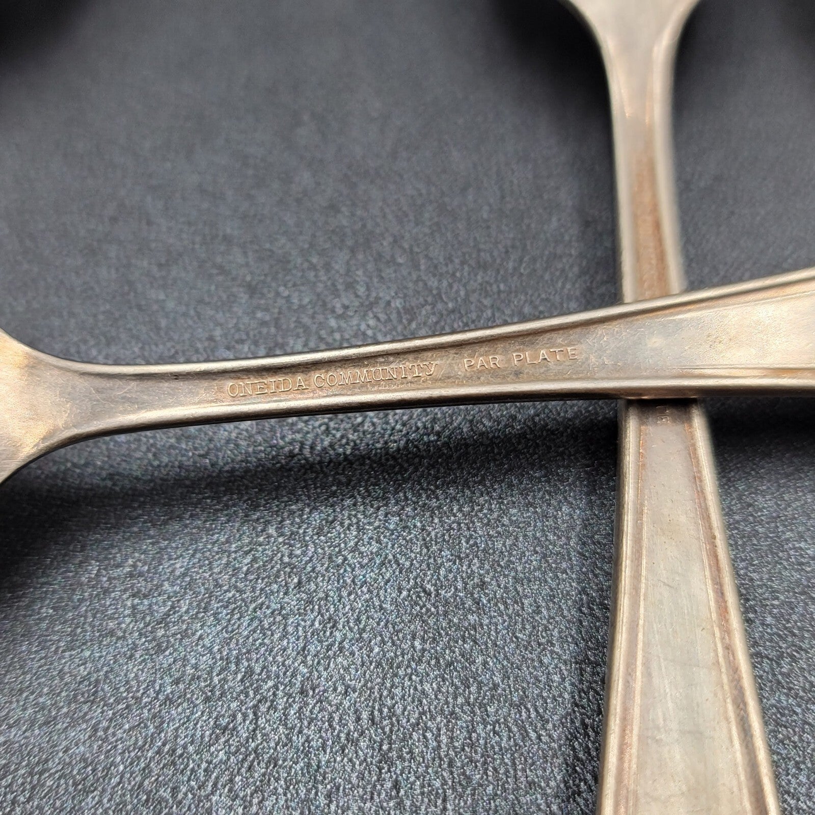4 Oneida Community Par Plate Bridal Wreath 1915 Fork Silver plate 6" Antique