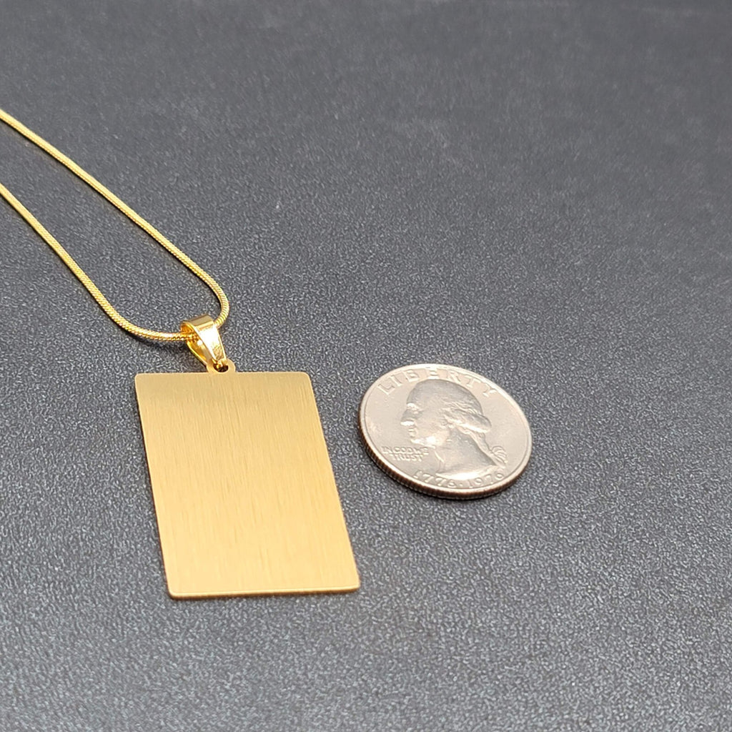 THE MOON Tarot Card Pendant Necklace Major Arcana Gold tone 18”.
