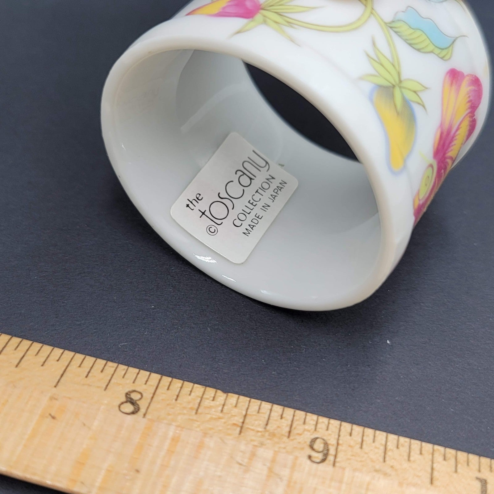 8 Napkin Rings Toscany Collection Ceramic Round Japan Table Deco Fine China