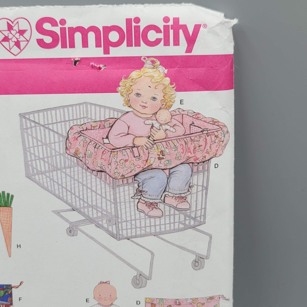 Simplicity 4225 Crafts Patterns Baby Accessories Basket Cover Bib  Teri Wrights