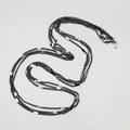 RMN Black Triple Chain Long Necklace 28"