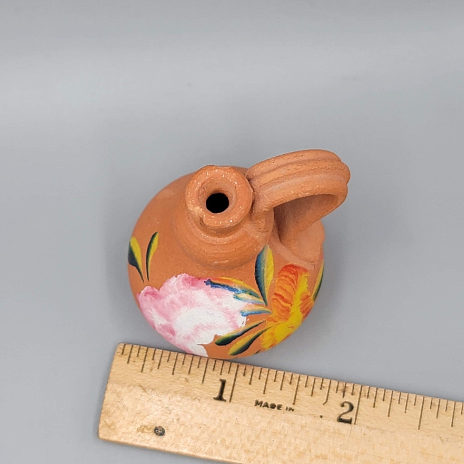 Vintage Miniature Vase Pottery Mini Made in Portugal Souvenir Dollhouse 2"