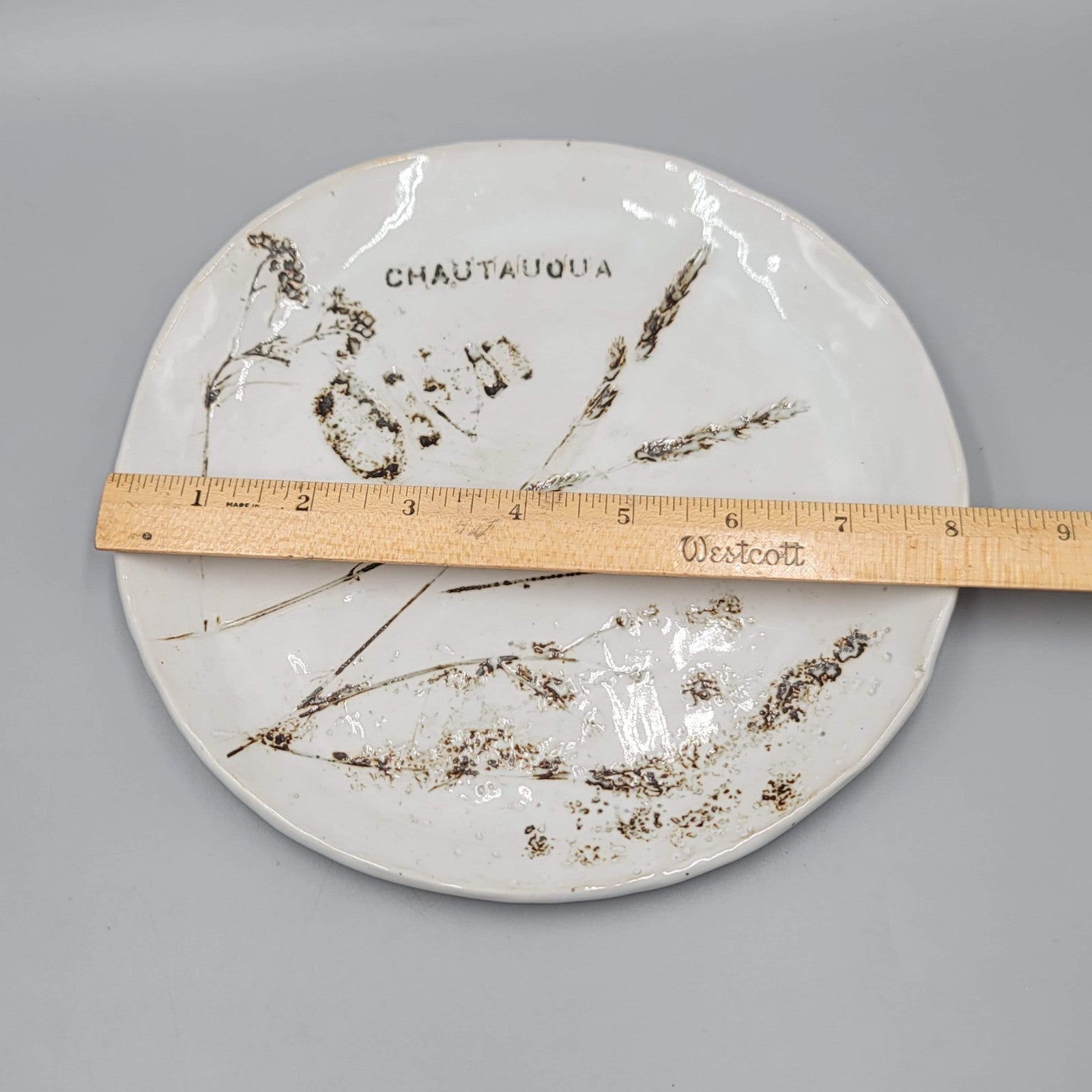 Breckinridge Souvenir Plate Colorado Artisan Pottery 8 in