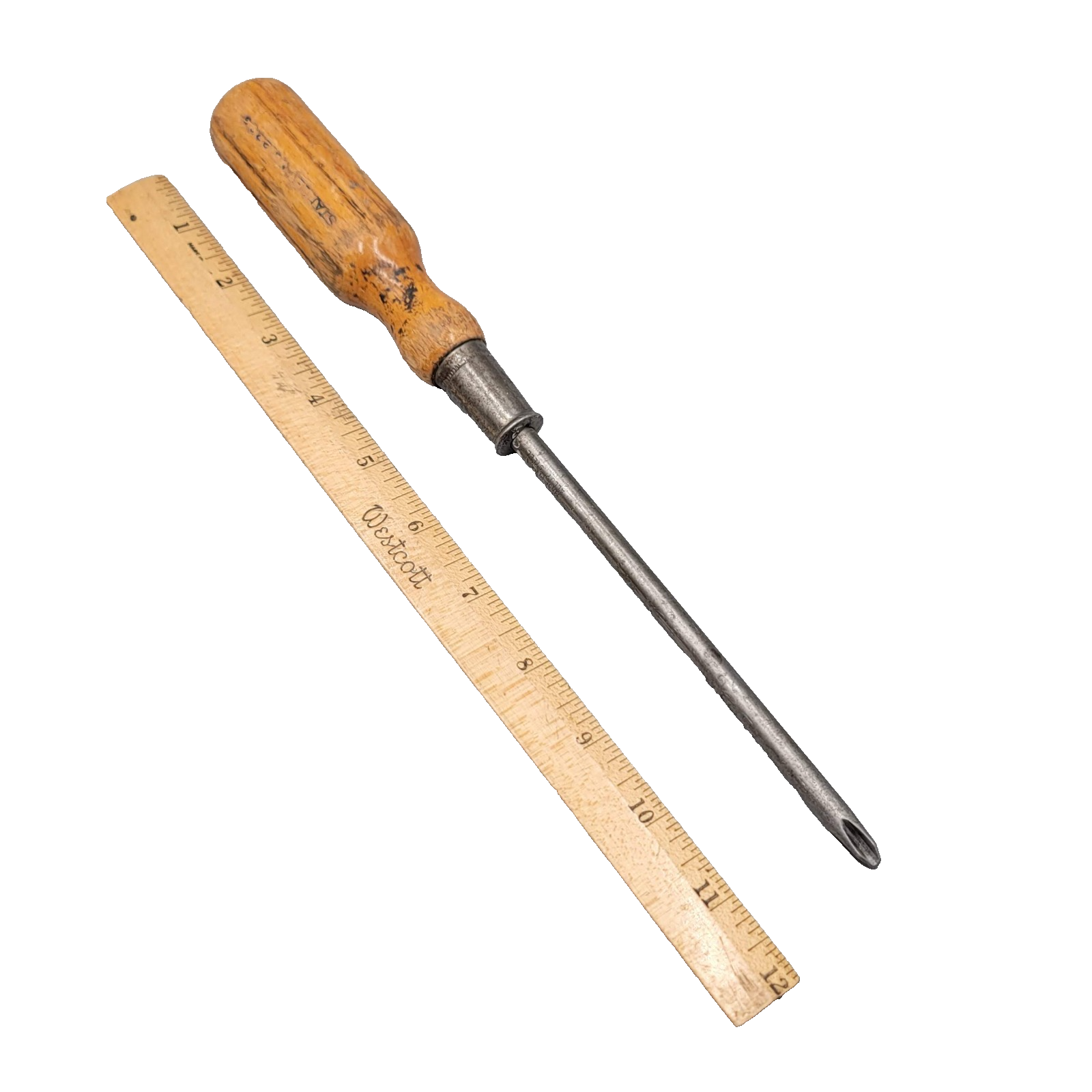 Vintage STANLEY 2703 Wood Handle PHILLIPS Screwdriver 11.5" Made in USA