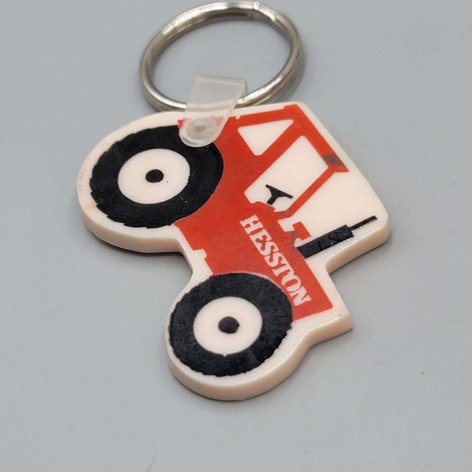 Vintage Hesston Tractor Keychain Rubber